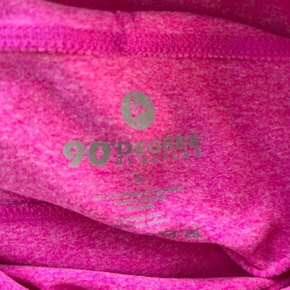 90 Degrees by Reflex hot pink polyester spandex cowl neck top size S - Picture 5 of 5